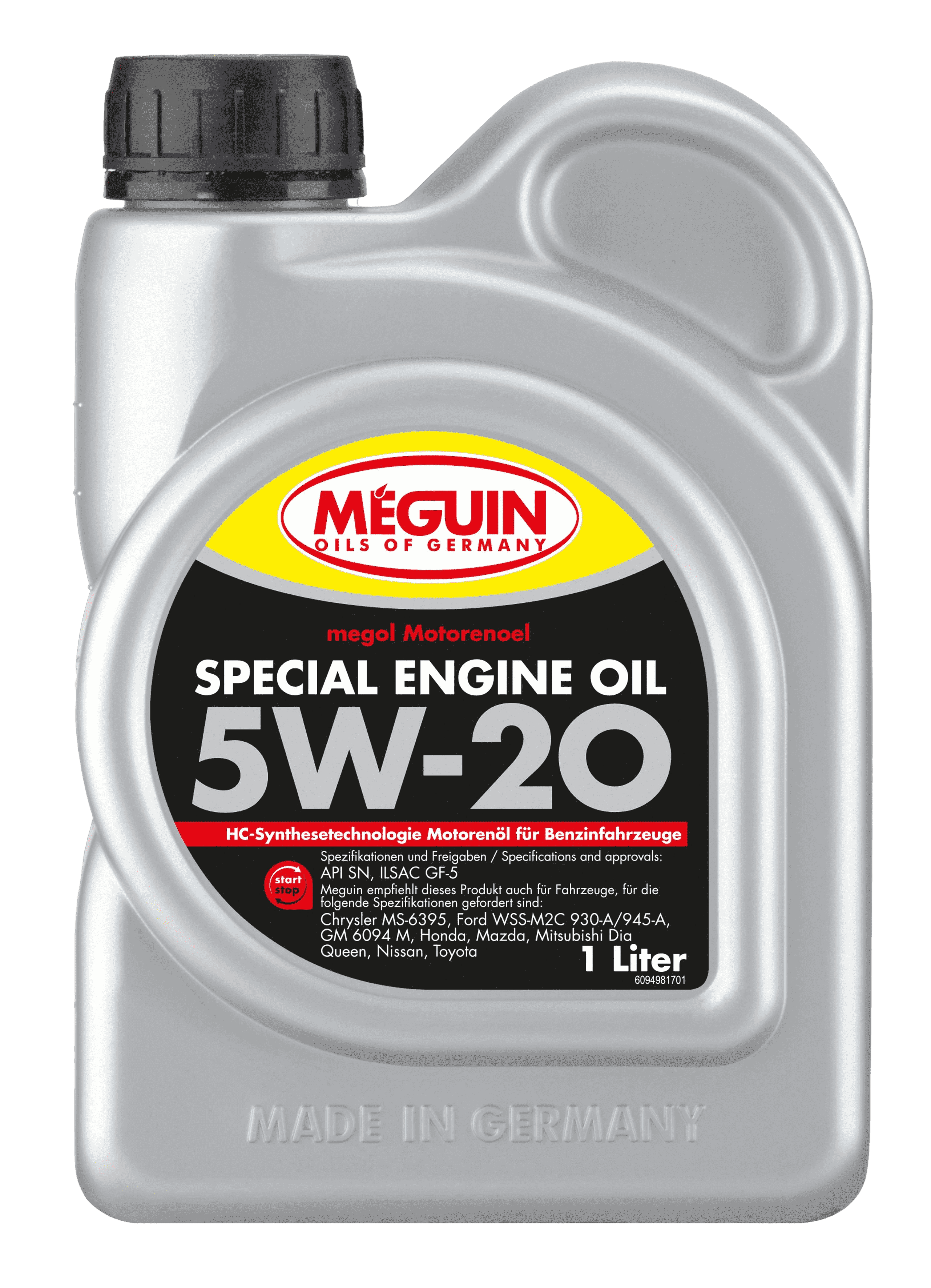 Моторное масло MEGUIN Megol Special Engine Oil 5W-20, 1л (MEGUIN: 9498)